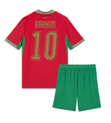 Marocko Brahim Diaz #10 Replika Hemmatröja Barn VM 2026 Kortärmad (+ Korta byxor)